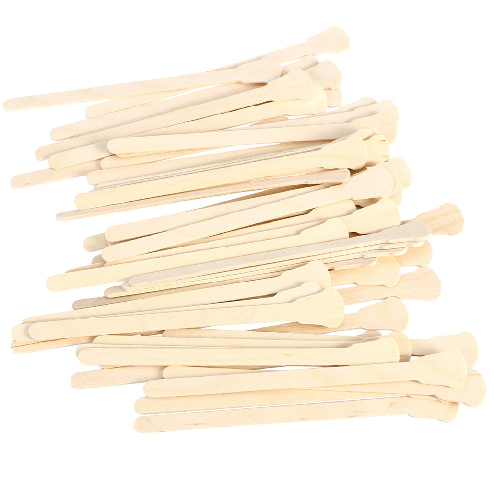 Hair Wax Stick - 500 Espátulas de Madera para Depilación,