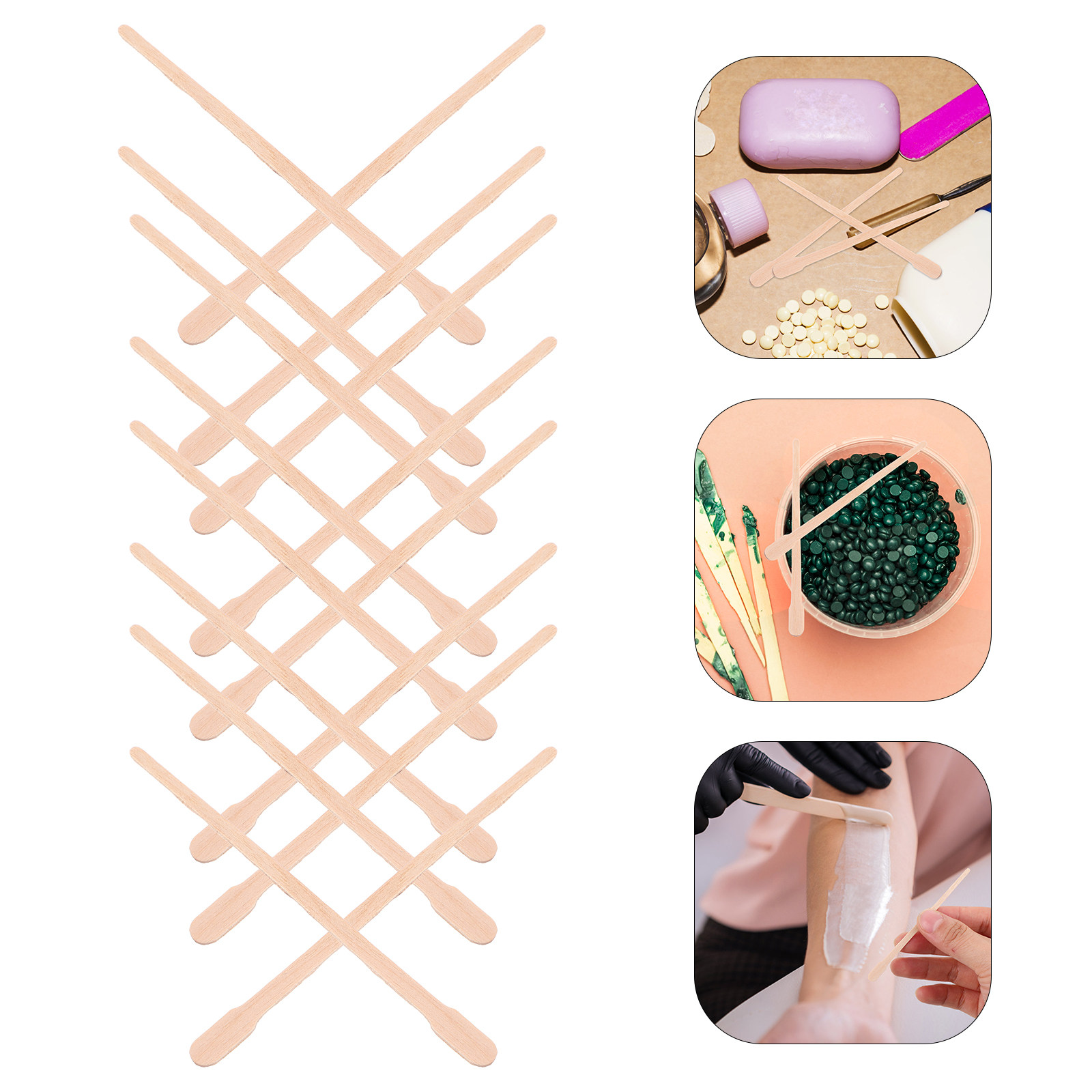 Hair Wax Stick - 1000 Palitos de Madera para Depilación,