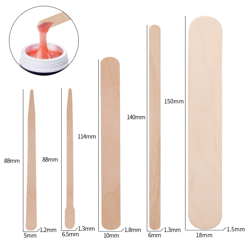 Hair Wax Stick - 100 Uds. De depresor de lengua