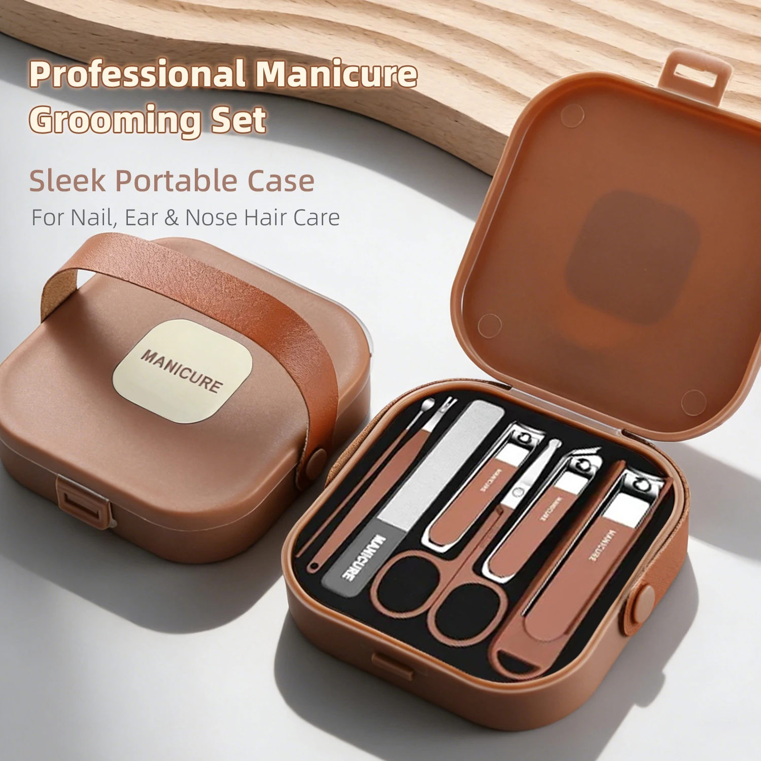 Mens Grooming Kit Case - Kit de cuidado de uñas, juego
