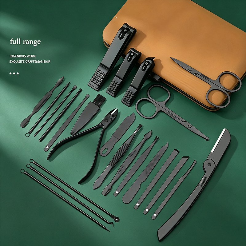 Mens Grooming Kit Case - Juego de manicura y pedicura de